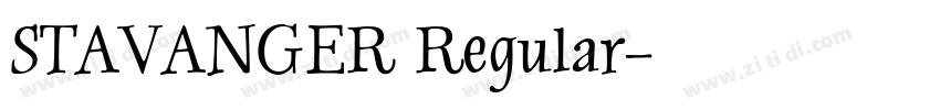 STAVANGER Regular字体转换